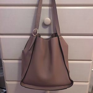 Sondra Roberts Light Brown Double Strap Shoulder Bag